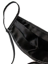 Load image into Gallery viewer, 3 Pack Silk Lined Maskini - Black Contrast Stitch