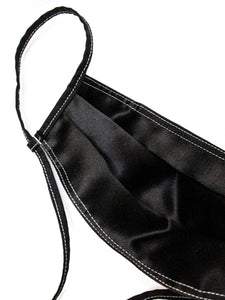 3 Pack Silk Lined Maskini - Black Contrast Stitch